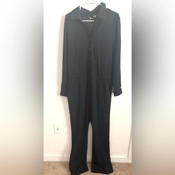 Soft Surroundings Jumpsuit Weekend wide leg Boiler Suit Utility Minimalist Y2K - Picture 1 of 9